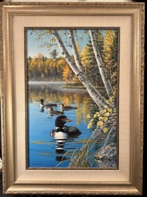 Wildlife Oil on Board Painting by Jim Kasper