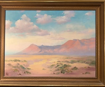 "Sandia's" Desert Landscape Original Painting by Willard J. Page