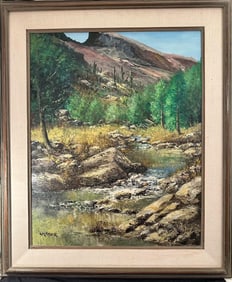 Oil Painting on Board by New Mexico Artist Gladys. Salamone