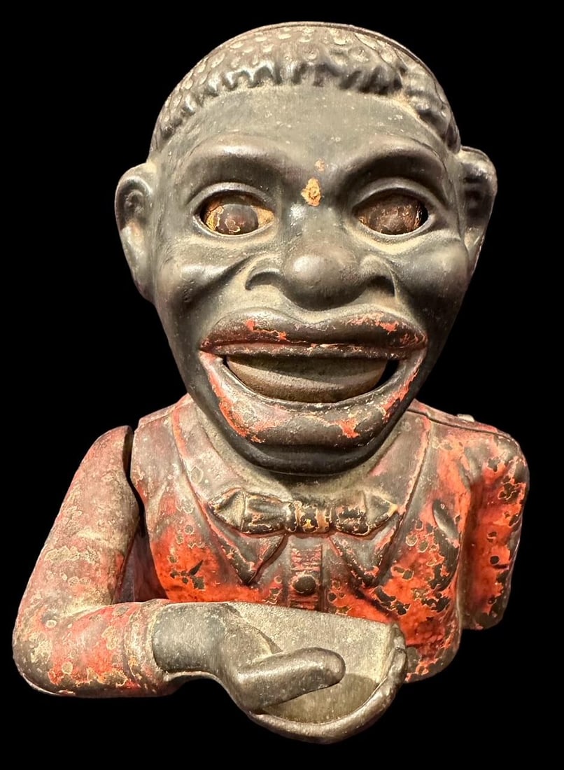 ビ*。様 レア★アンティーク★ビンテージ★Jolly Nigger Bank　貯 Cast Iron Toy Bank: 