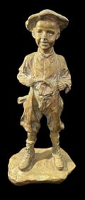 "Street Boy" Bronze Statue by Josep Cardona