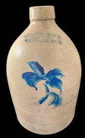 Frank B. Norton Stoneware Jug Worchester MA