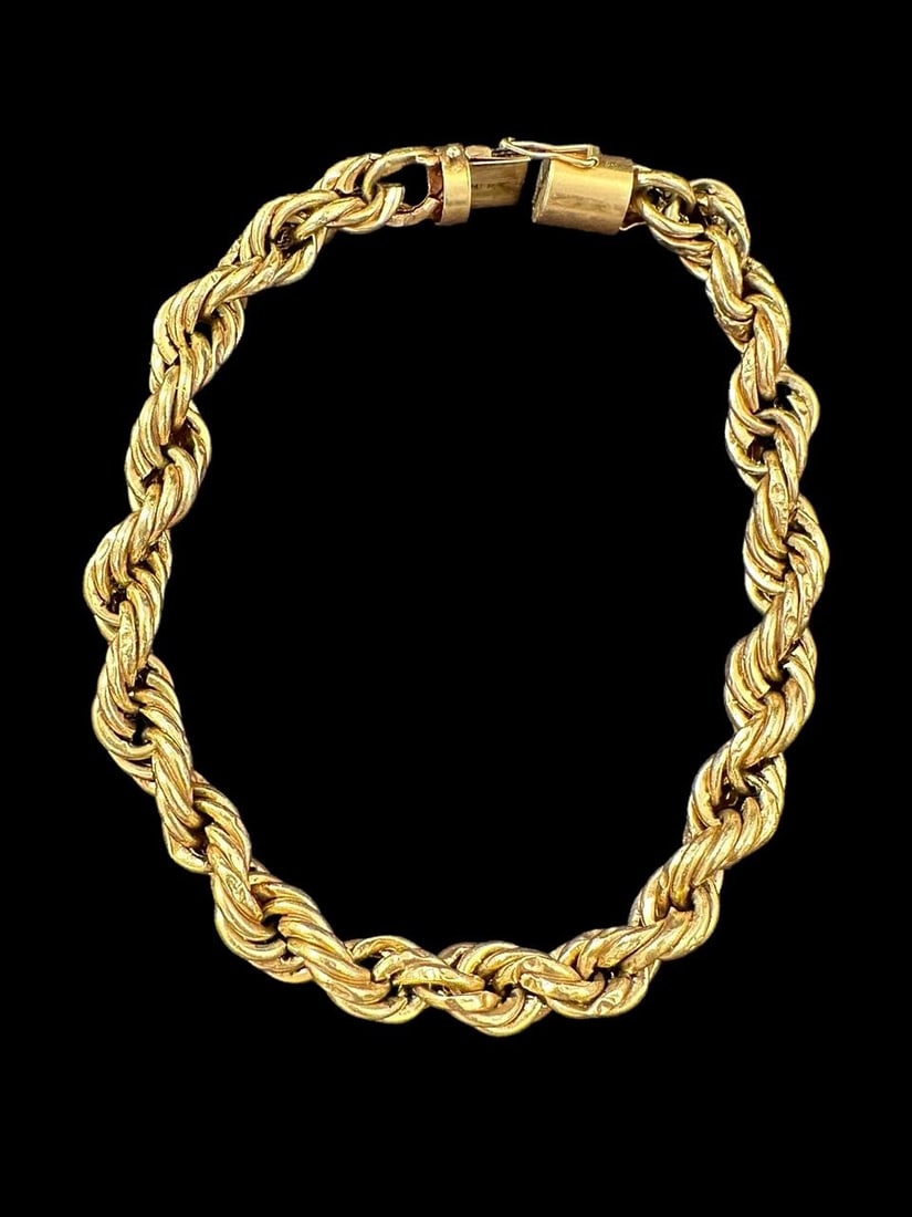 14K Gold Braided Bracelet (1 of 2)