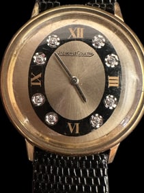 14K Jaeger LeCoultre Mens' Watch with Diamonds