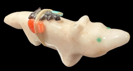 Carved Stone Hallmark Signed Zuni Bear Fetish