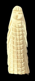 Navajo Carved Stone/Bone Signed Corn Maiden Fetish Anthony Upshaw
