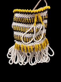 Apache Native American Leather Beaded Pouch