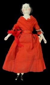 Antique Jointed Porcelain Doll