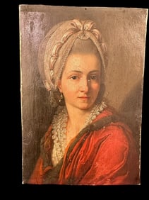 SCARCE 1788 Signed Oil Painting on Metal