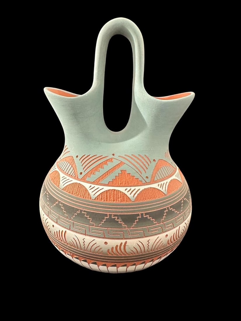 Signed Hilda Whitegoat Pottery Wedding Vase Signed Hilda Whitegoat (1 of 3)