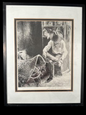 Robert Shoofly Signed Black and White Print