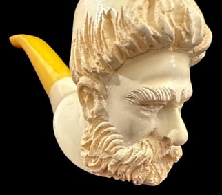 Turkish Meerschaum Pipe Yellow Stem