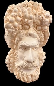 Turkish Meerschaum Pipe Black Stem