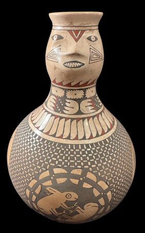 Native American Mata Ortiz Vase - Signed RSO Figural