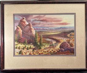 Western Water Color Painting by Robert Draper (1938-2000)