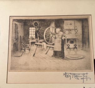 "The Artists Mother" by Joe Knowles (1869-1942) Dry Point 62/100