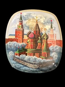 Russian Laquered Trinket Box Signed