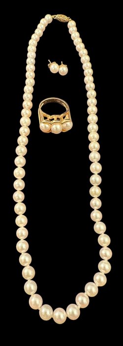 Cultured Pearls and 14K Gold Jewelry Set by Equisite Cultured Pearls