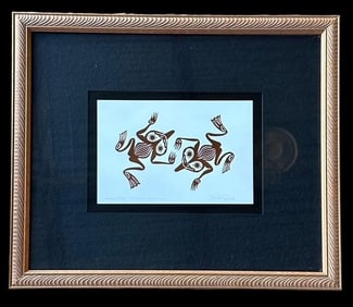 Haida Ghuut  Copper Frog NW Coast Tribal Art by Bill Reid (1920-1998)