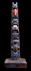 Pacific Coast Hand Carved Totem by Rickman