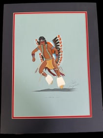 Jonny Hawk (1938) Native American Artist Original Painting