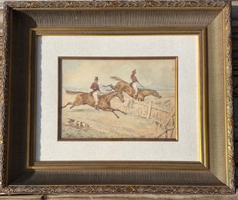 Original "In Full Cry" Painting by Henry Thomas Alken with COA Ca. 1840