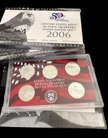 Lot of FIve 2006 US Mint State Quarter Proof Sets Coins