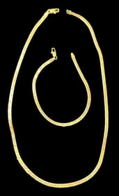 14K Gold Bracelet and Necklace Set