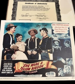 Harry Carey Jr Signed "She Wore a Yellow Ribbon" Lobby Card