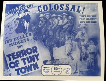 "The Terror of the Tiny Town" Signed Original Movie Lobby Card Diamond Dolly Ferm Formica