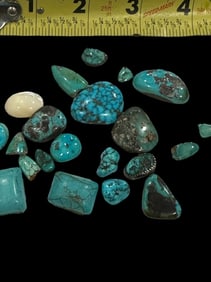 Lot of Turquoise Cabs and Pieces