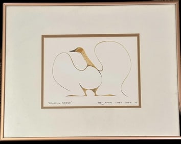 Artist Benjamin Chee Chee (1944-1977) Signed Framed Print