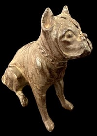 Boxer/Bulldog Cast Iron Still Bank Ca. 1920s