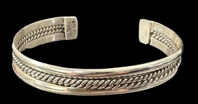 Braided Sterling Cuff Bracelet (1 of 3)