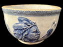 Western Stoneware Blue and Gray Pottery Bowl