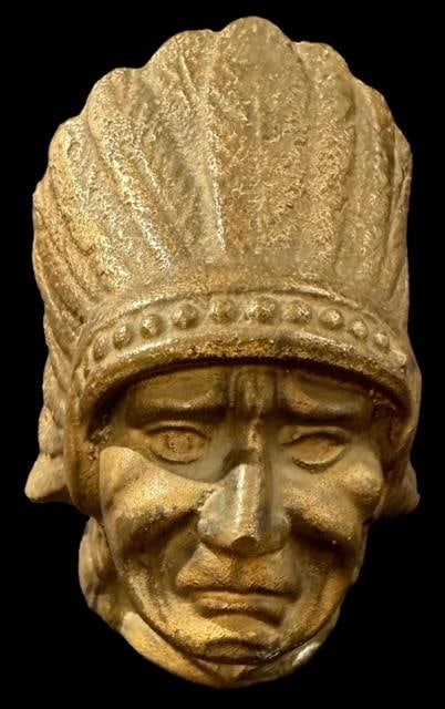 Bronze Indian Chief Paper Weight (1 of 4)