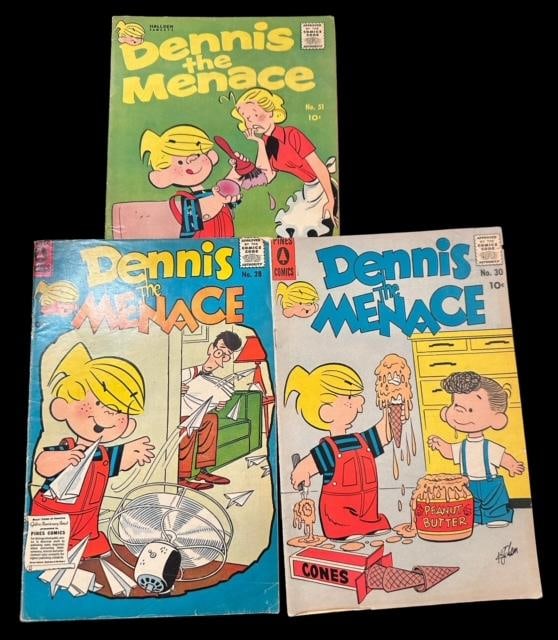 Lot of Three Vintage Dennis the Menace Comic Books (1 of 4)