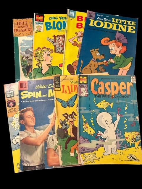 Lot of Eight Vintage Comic Books Blondie, Little Iodine, Casper, and Others (1 of 4)