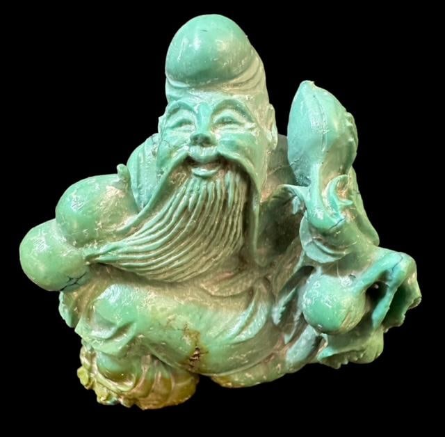 Vintage Carved Turquoise Male Figure (1 of 4)