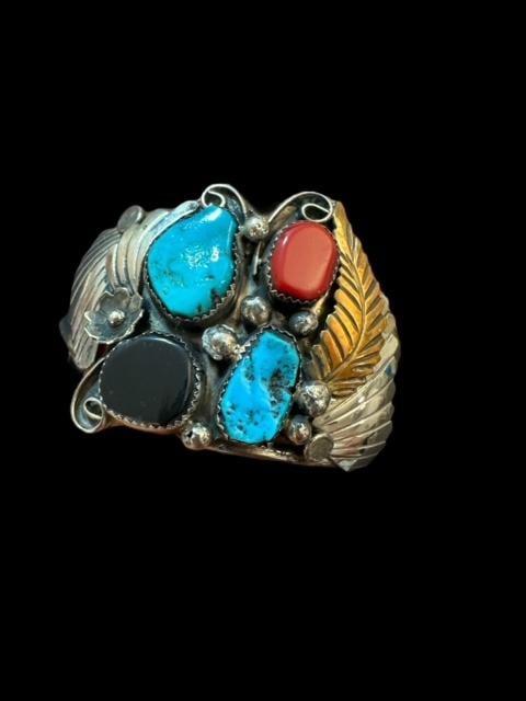 Native American Navajo Cuff Bracelet Signed EO (1 of 4)