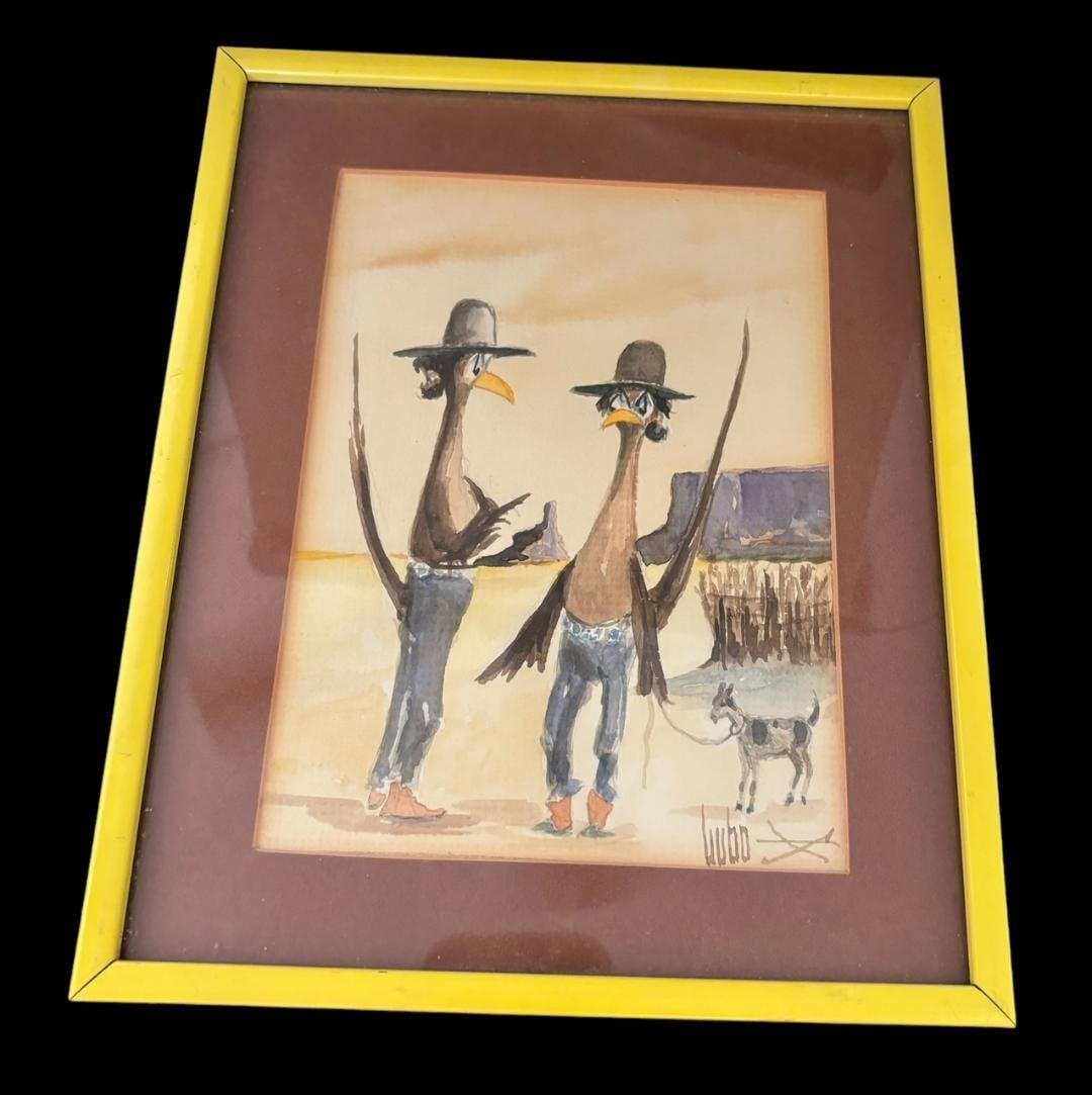 Original Watercolor by Bruce Lubo (1911-2002) - Laguna Pueblo NM (1 of 5)
