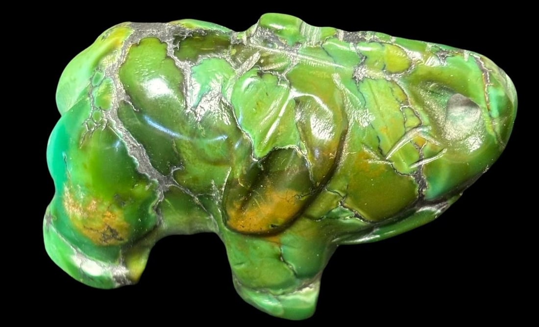 Hand Carved Chinese Turquoise Elephant Fetish (1 of 2)