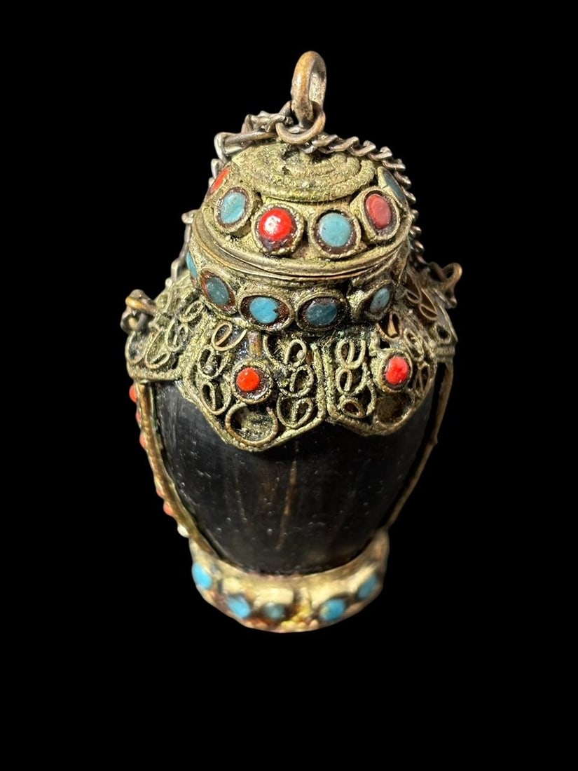 Middle Eastern Metal and Enamel Snuff Bottle (1 of 3)