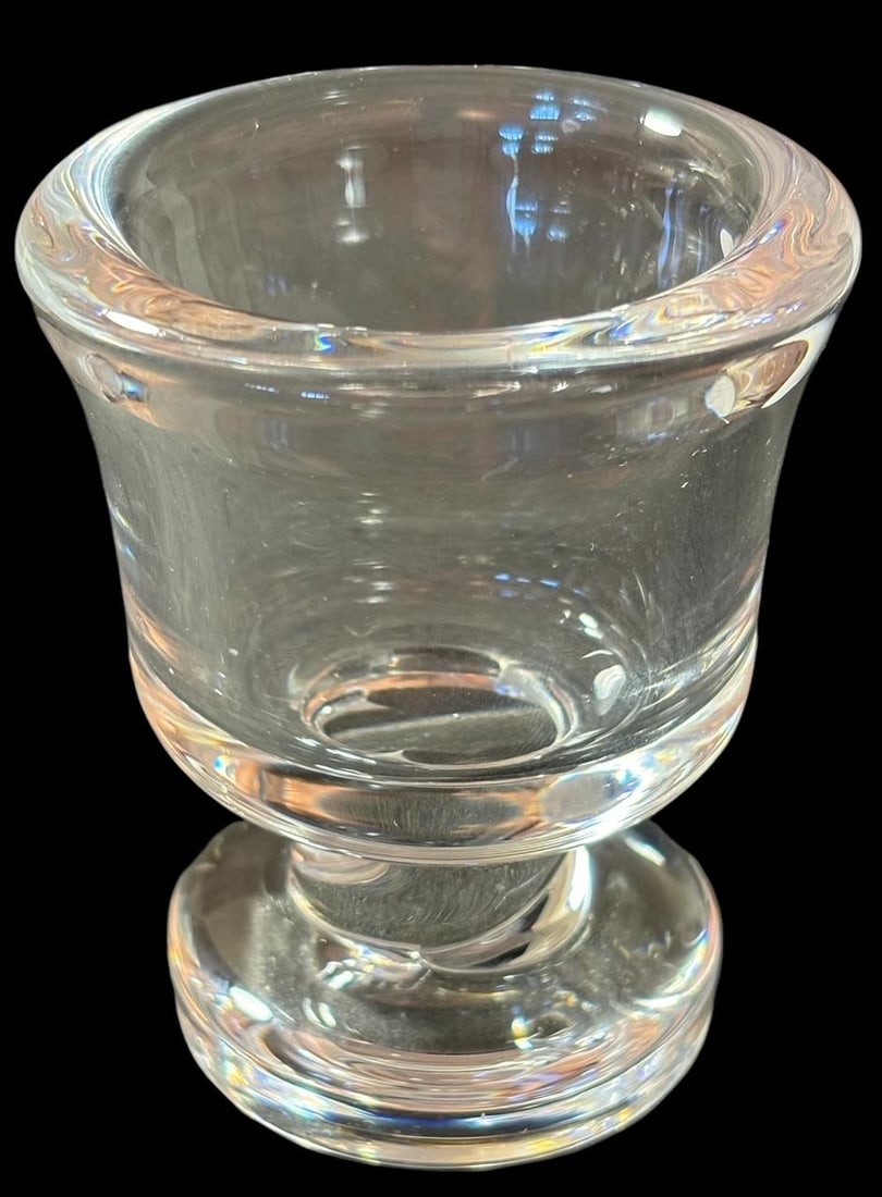 Vintage Steuben Glass Twisted Stem Cigarette Urn/Toothpick Holder: Vintage Steuben glass cigarette urn or tooth pick holder. Twisted stem design. Measures 3.25". Domestic shipping $10.
