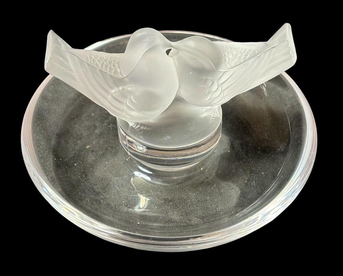 Lalique France Lovebird Ring Holder (1 of 3)