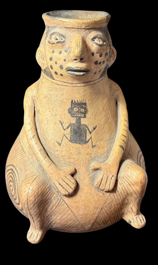 Chiricahua Apache Effigy Pot/Vessel Ca. Early 1900s (1 of 5)