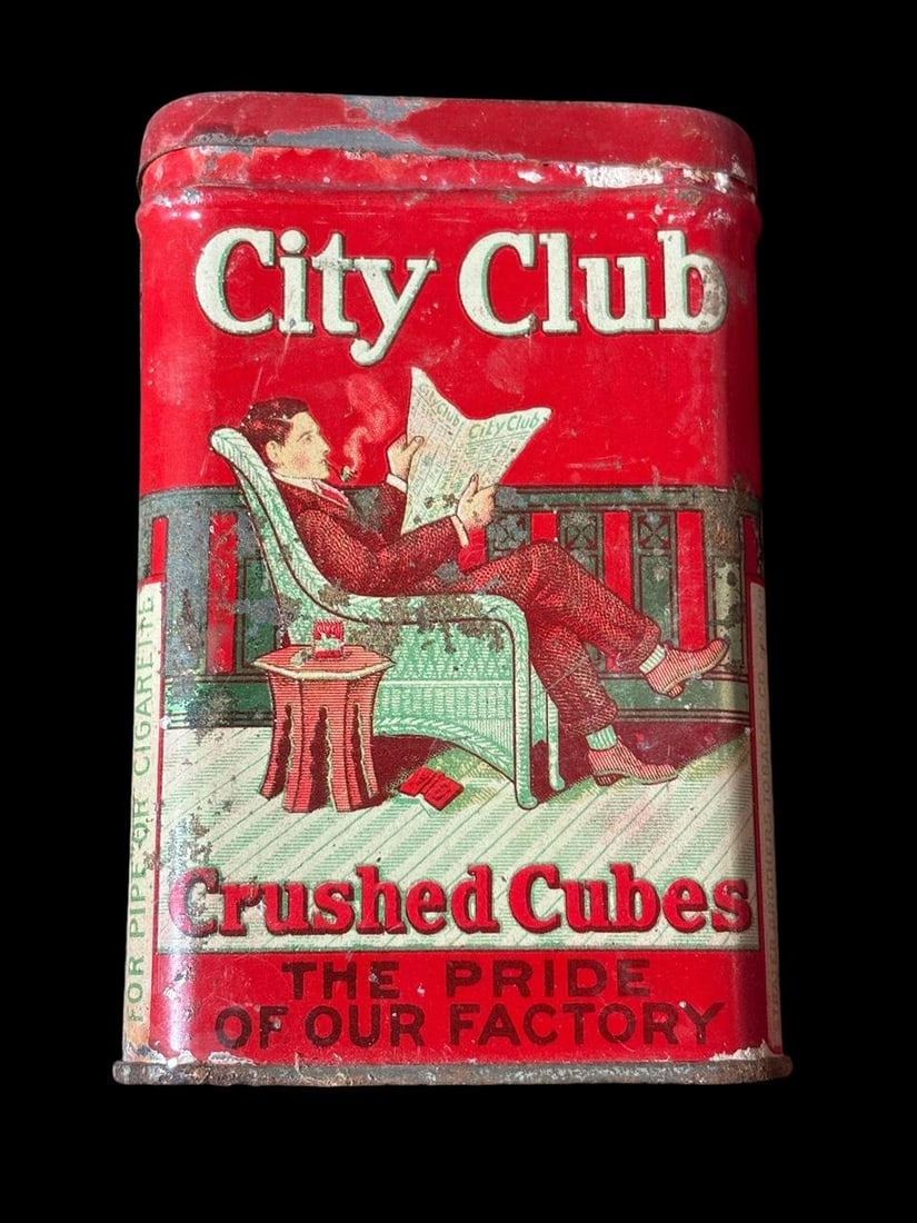 City Club Advertising pocket Tobacco Tin (1 of 5)