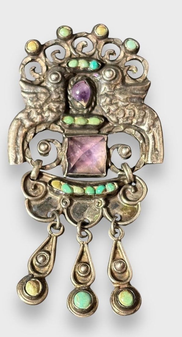 Vintage 1930's Matlide Poulat Sterling Brooch Mexico 1930s (1 of 2)