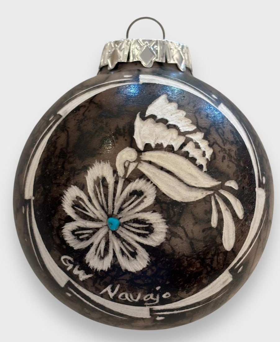 Native American Navajo Signed GW Horsehair Hummingbird Christmas Ornament (1 of 1)
