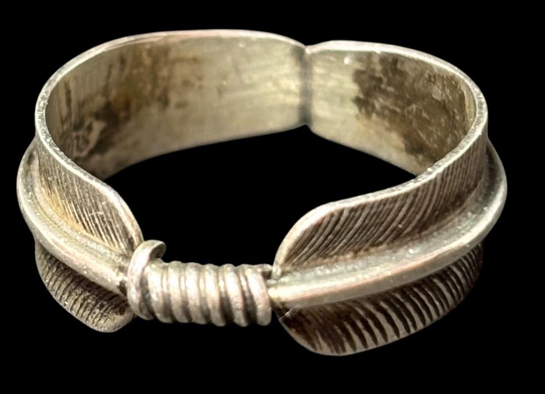 Native American Navajo Sterling Ring Signed Charley (1 of 2)